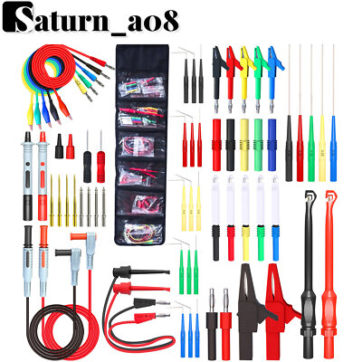 57PCS Back Probe Set Multimeter Test Lead Kit with Replaceable Probe Banana Plug