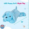WEWILL 18'' Light up Puppy Stuffed Animal Creative Night Light Lovely LED Dog Glow Soft Plush Toy Gifts for Kids on Christmas Birthday Valentines Festivals, Blue