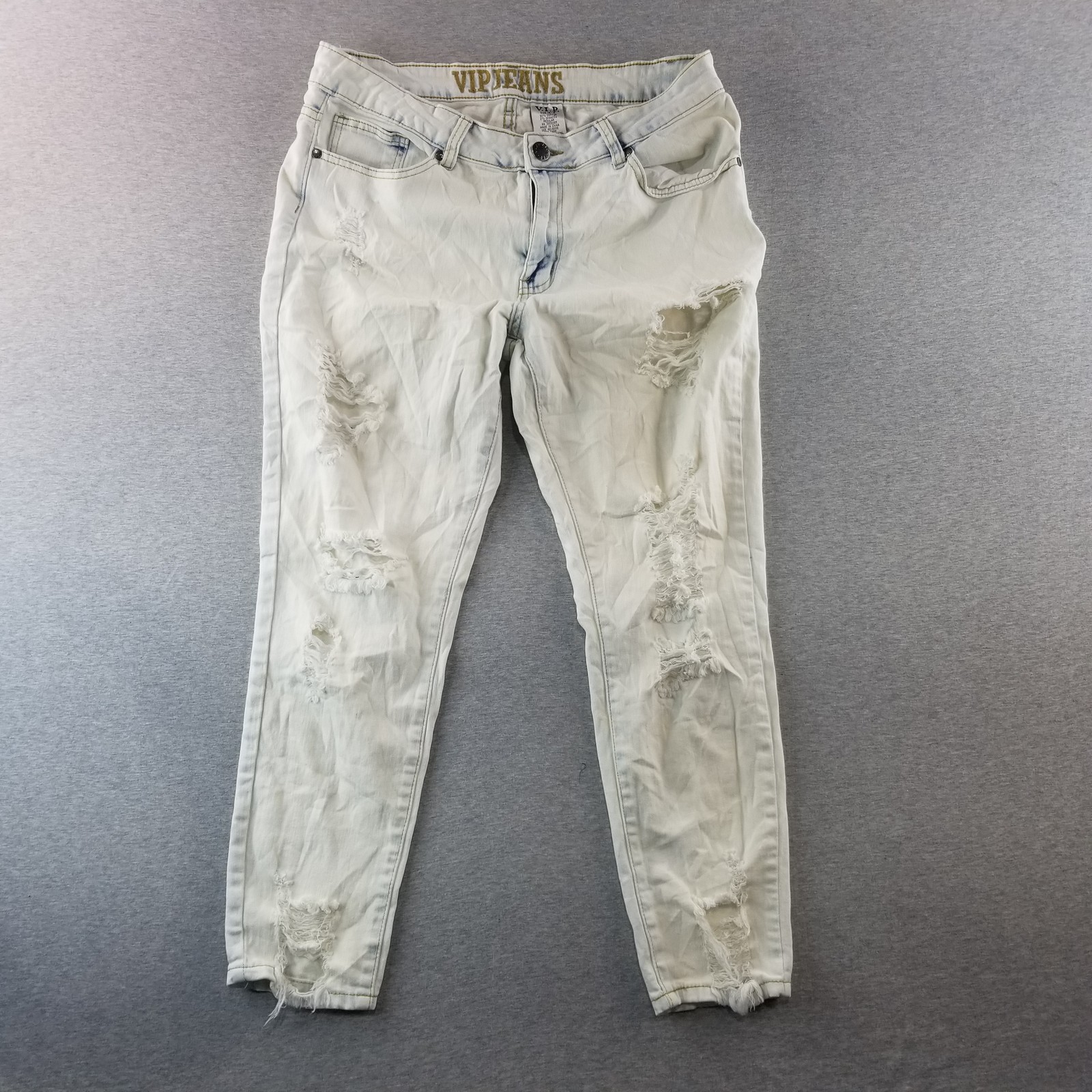VIP Jeans Women's Sz 15/16 VTG Light Wash 98% Cotton Normcore Cute Trendy Nice