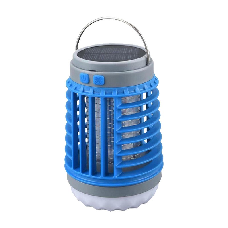 Outdoor Solar Mosquito Killer Lamp Camping Light LED Electric Fly Insect Zapper