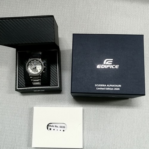 Pre-owned Casio Edifice Scuderia Alpha Tauri Limited Men's Watch Eqb-1100at-2a