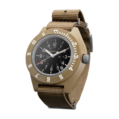 Pre-owned Marathon 41mm Desert Tan Pilot's Navigator With Date High-impact Composite Fibre