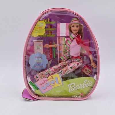 Vintage 2000 Scool Cool Barbie With Plastic Backpack