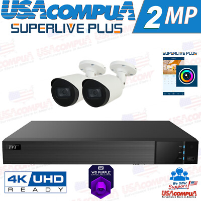 SUPERLIVEPLUSS  Security Cameras System  Bullet 1080p Analog 8CH DVR CCTV 
