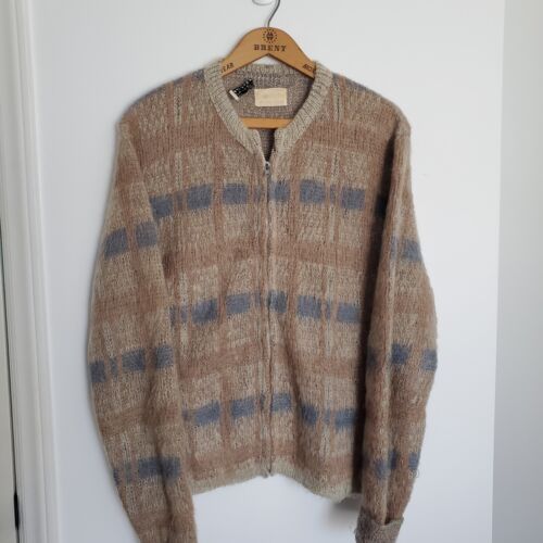 Vintage 60s Mohair Cardigan Sweater Zip Grunge Fuzzy Men's Medium Plaid | eBay Vintage 60s Mohair Cardigan Sweater Zip Grunge Fuzzy Men's Medium Plaid | eBay