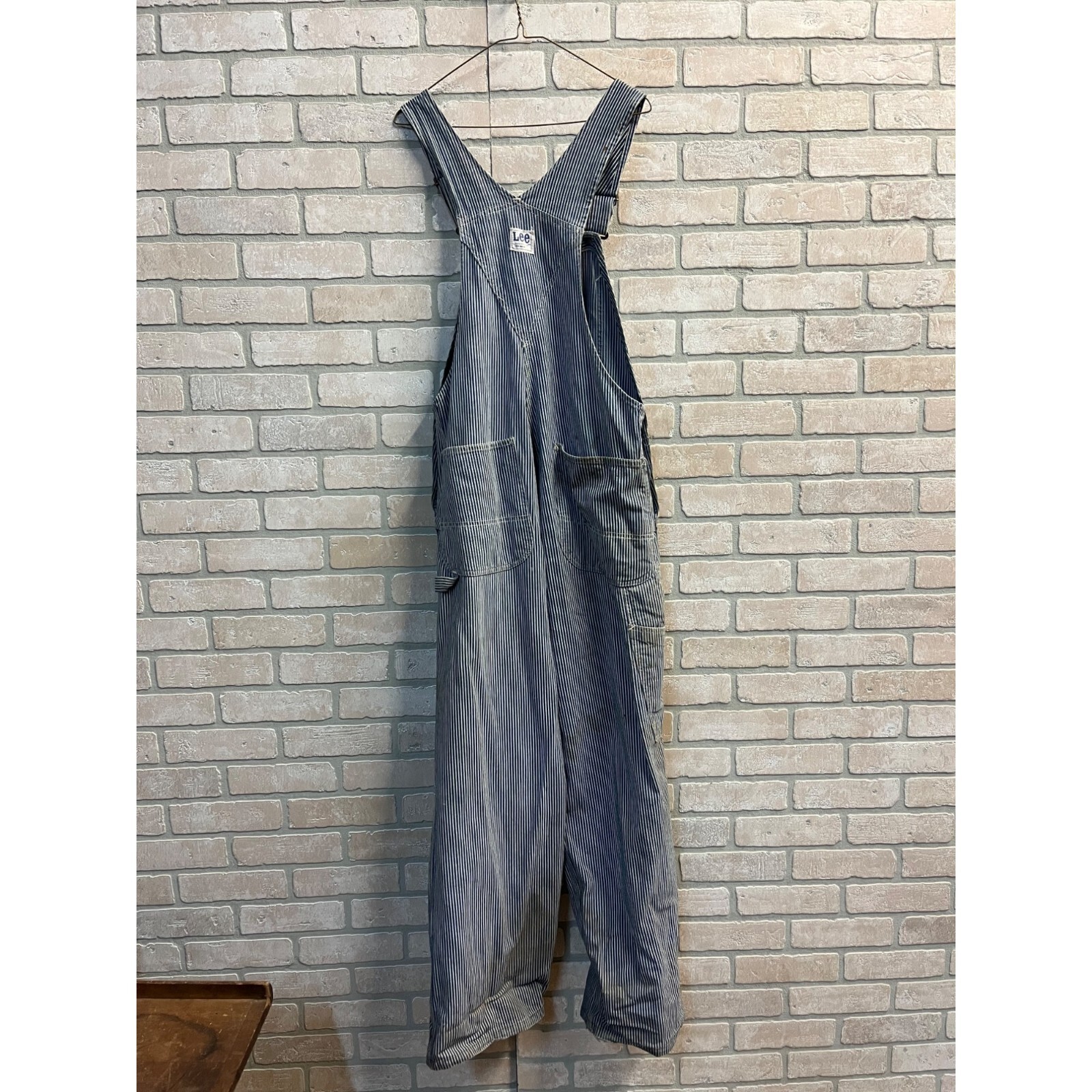 vintage hickory overall union made ヒッコリー Lee Hickory Pinstripe Bib Overall Unisex Size XS W26 L34