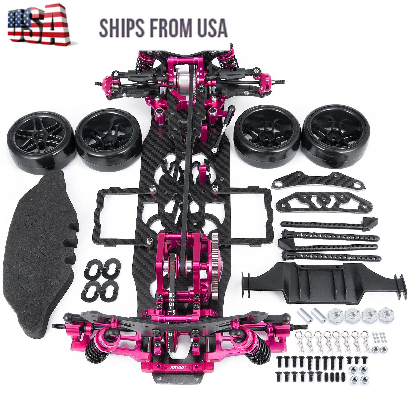 Bon Sakura D4 Awd Ep Drift Racing Car Frame Kit W/ Wheel Rad