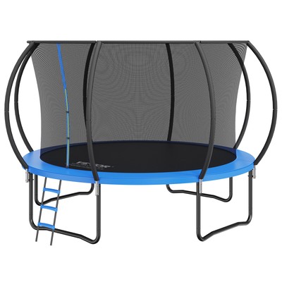 VEVOR 12FT Outdoor Recreational Trampoline for Kids with safety Enclosure Net