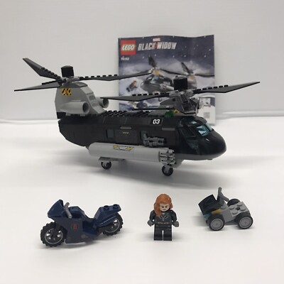Lego Marvel Black Widow Black Widow's Helicopter Chase #76162 ..Incomplete 