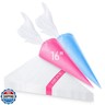 Tamodan Piping Bags 100PCS and 16 Inches Tipless Piping Bags, Extra Thick Pastry Bags Disposable, Non-Slip Icing Piping Bags Disposable Design, Cake Decoration.