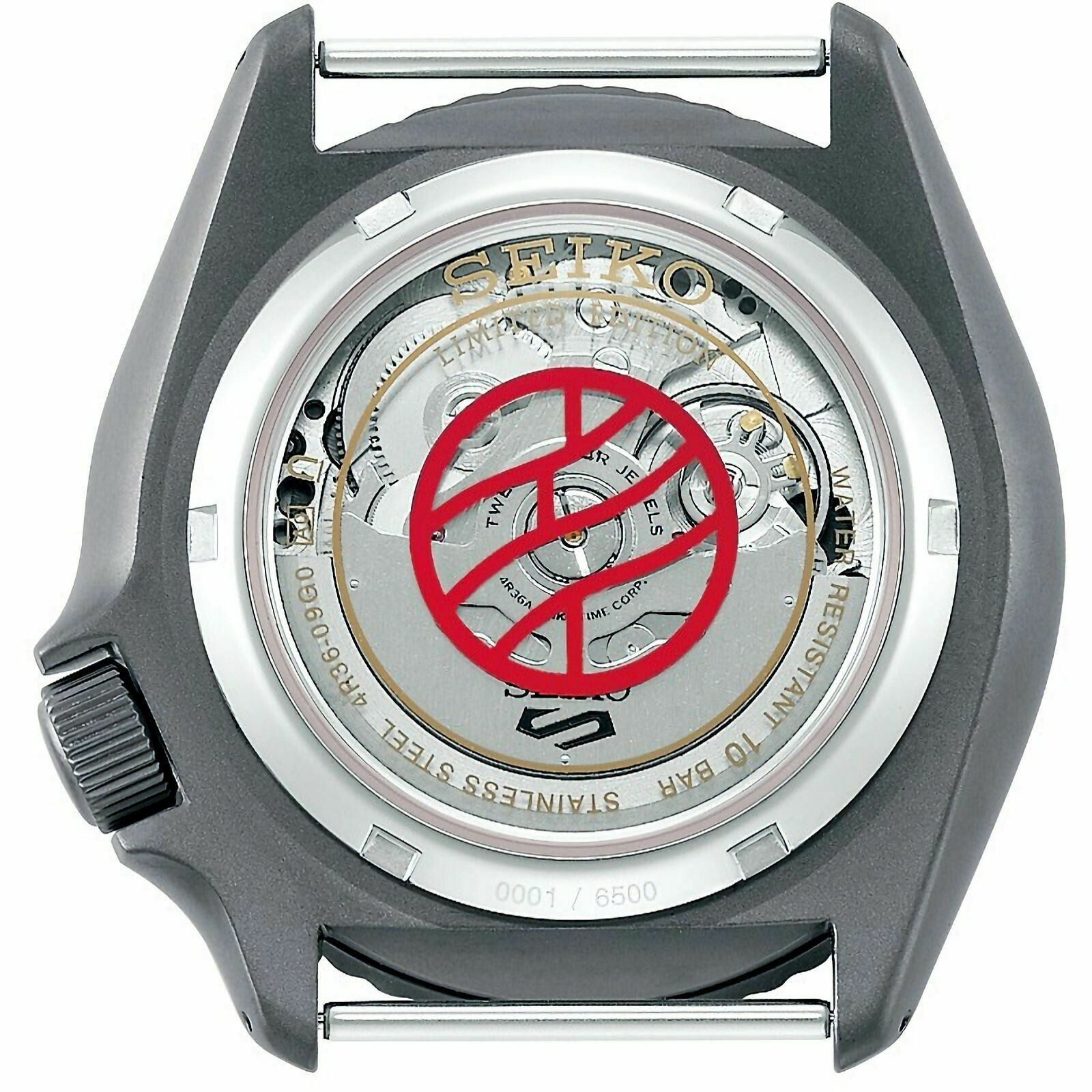 Pre-owned Seiko 5 Sports Naruto & Boruto Shikamaru Nara Limited Edition Watch Srpf75k1