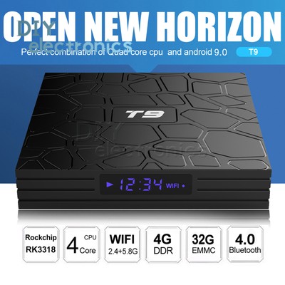 NEW T9 Android Box 9.0 TV BOX Movies & Channels 2/4+16/32/64G A53 4Kr US