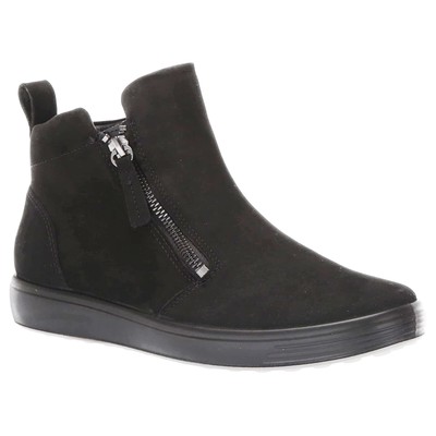 ECCO ECCO DAMEN TRAINER SOFT 7 470313 ZIP-UP HI-TOP TRAINERS NUBUCK LEATHER