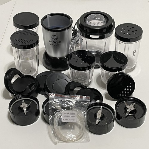 Magic Bullet MB1001B Lot Motor Base Blades Pitcher Cups Lids Blender Juicer