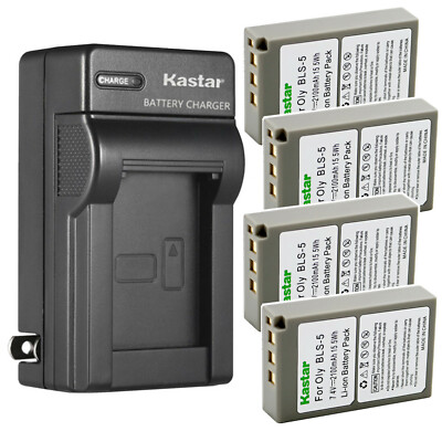 Kastar Battery AC Wall Charger for Olympus BLS-5 & Olympus E-600 E60 Camera