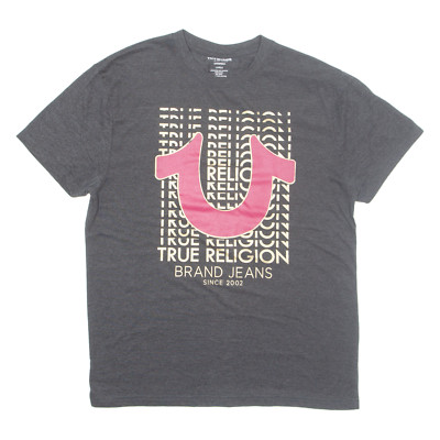TRUE RELIGION Loungewear Womens T-Shirt Grey L