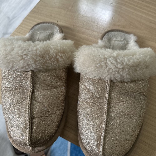 UGG Scuffette II Sparkle Gold Slippers 6 | eBay
