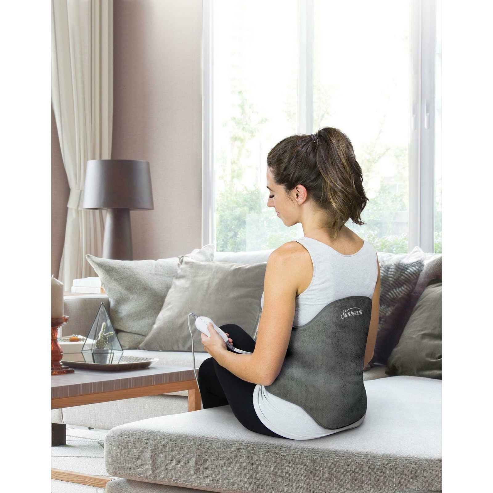 Back Wrap With Adjustable Strap, 24" X 15", Slate Grey