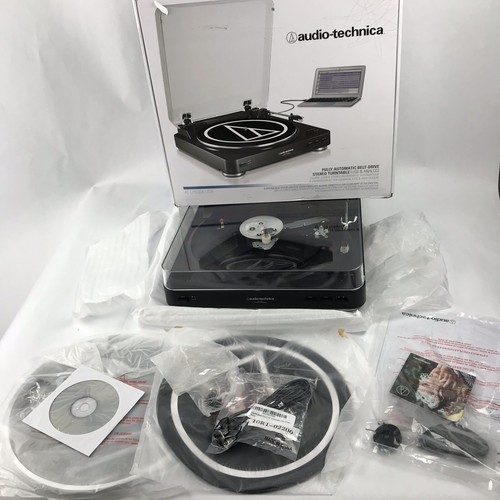 Audio-Technica Automatic Turntable AT-LP60BK-USB Stereo Belt Drive Record Playe