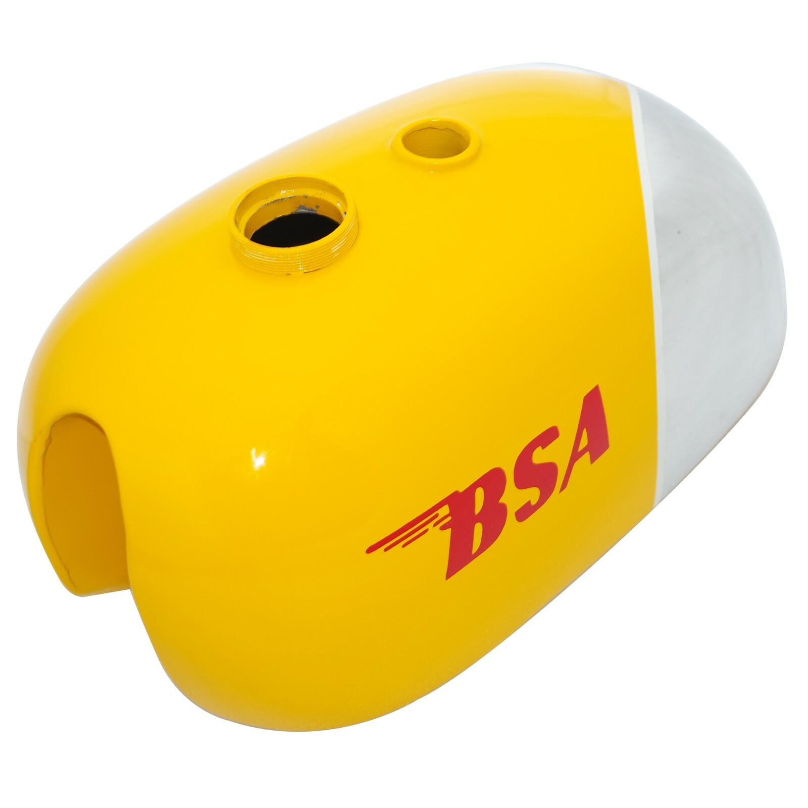 BSA B25 B40 B44 C15 Victor Enduro Trials Scrambler Alloy Yellow Fuel Tank 