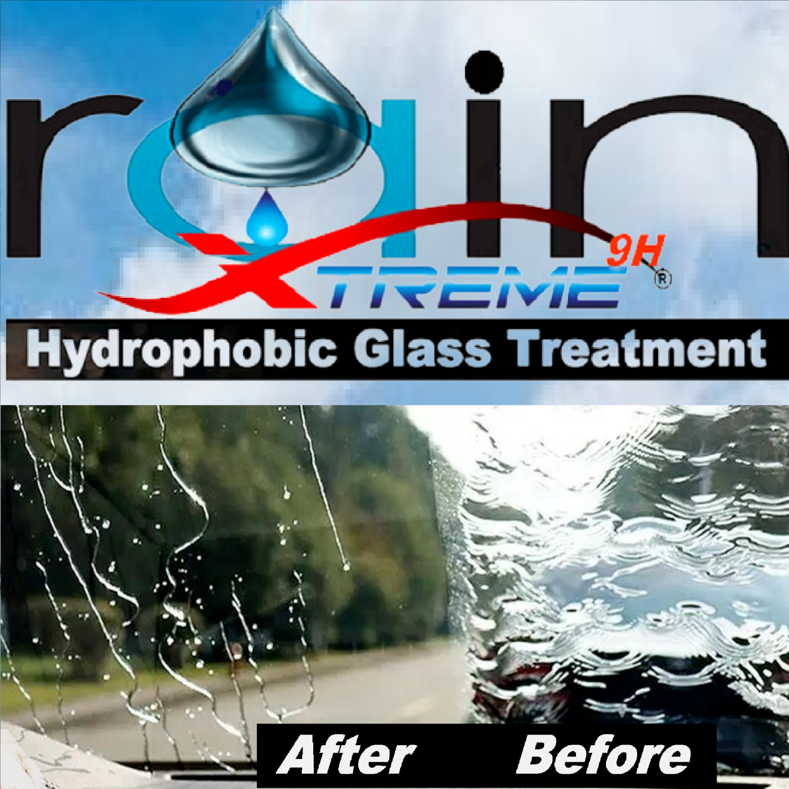 RAIN X TREME CERAMIC CAR COATING "1 YEAR" CERAMIC GLASS COATING TREATMENT - 8 OZ