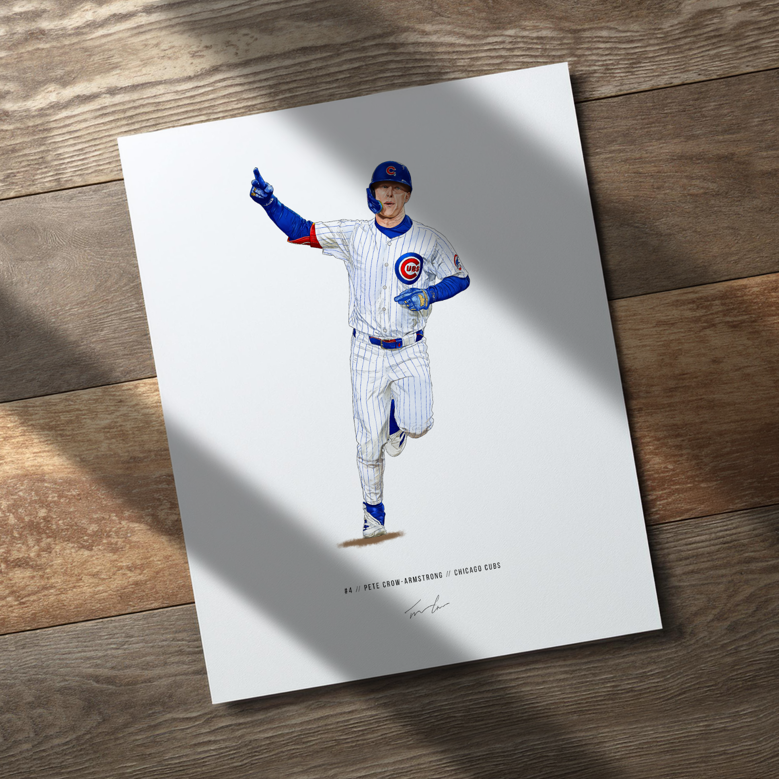 Pete Crow-Armstrong v2 Chicago Cubs Baseball 8x10 Print