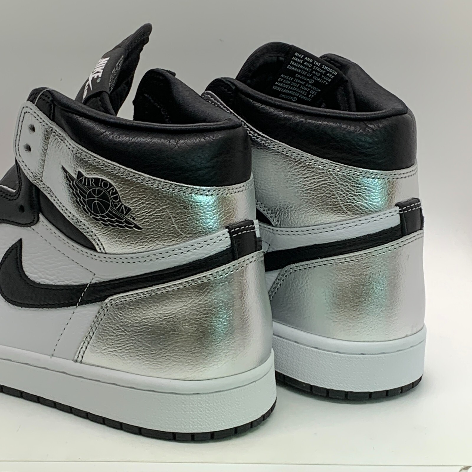 Pre-owned Jordan Nike Air  1 High Og Silver Toe Size 11w Women / 9.5m Men Shoe Cd0461-001