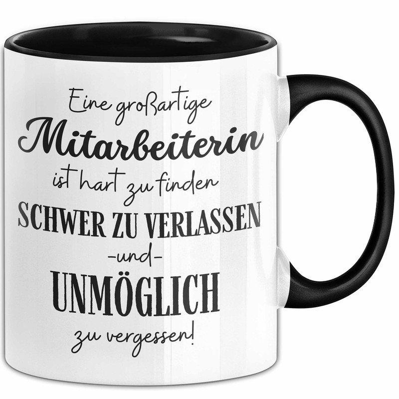 Mitarbeiterin Abschied Geschenk Tasse Abschiedsgeschenk FÃ¼R Mitarbeiterin Hart Z