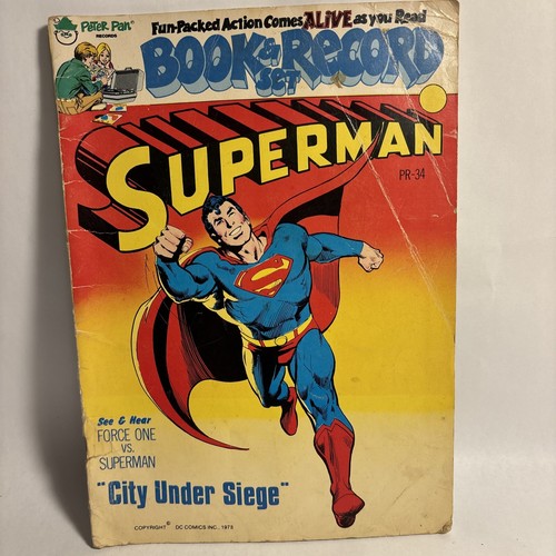 DC Comics Inc 1978 Book and Record Set Superman City Under