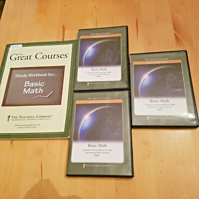 The Great Courses Basic Math Student Textbook & DVD Lectures