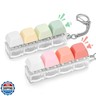 Keyboard Fidget Toy for Adults 2 PCS Slient and Clicky Fidget Keyboard Keychain Clicker Sensory Toys for Anxiety Stress Relief (PinkandGreen, 2P-4 in 1)