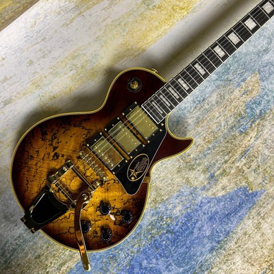 Custom Electric Guitar Vintage Sunburst Color Decayed Top Bigsby Tremolo System