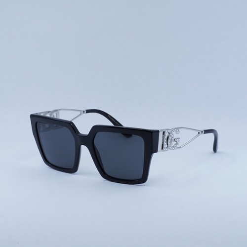 Pre-owned Dolce & Gabbana Dg4446b 501/87 Black/silver/dark Gray 53-19-145 Sunglasses Ne...