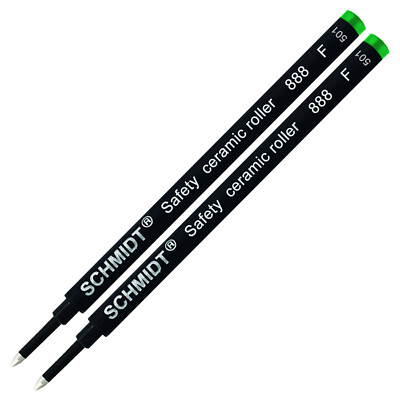 2 Pack - Schmidt 888 Rollerball Refill Green Fine Tip