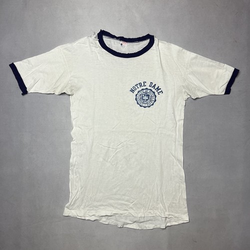 USA製 70s Champion NotreDame Football tee Vtg 70s Champion Notre Dame University Fighting Irish Tshirt