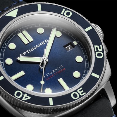 Pre-owned Spinnaker Hull Diver Stainless Steel 42mm Japanese Automatic Wristwatch