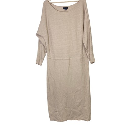 A620515 STUDIO PARK x Amy Stran Dolman Sleeve Regular Sweater Dress Champagne XL