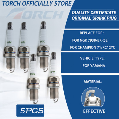 5PCS Genuine TORCH K5RTC Spark Plug for CHAMPION 71G RC12YC for NGK 7938/BKR5E