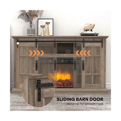 55 Inch Electric Fireplace TV Stand for up to 60" TV, Entertainment Center wi...