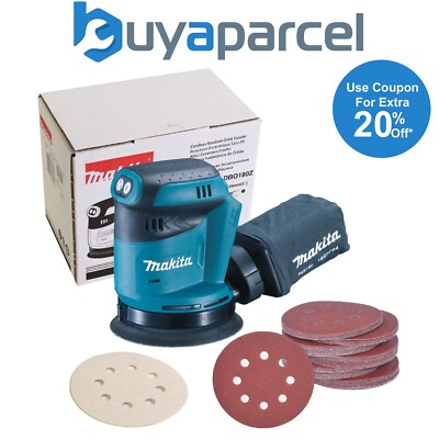 Makita DBO180Z 18v LXT Lithium Ion Random Orbital Sander 125mm Body + 51 Sheets