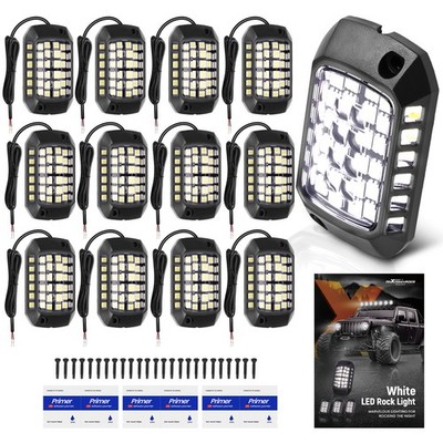 White LED Rock Light Kit 12 Pods For Jeep Wrangler Truck ATV SUV Universal Fit