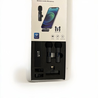 Lavalier Microphone Wireless Audio Video Recording Mini Mic For Android/iPhone