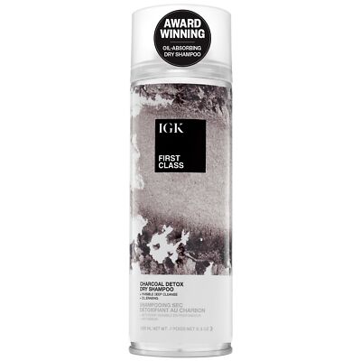 IGK FIRST CLASS Charcoal Detox Dry Shampoo | Volume + Soothes Scalp 6.3 Oz