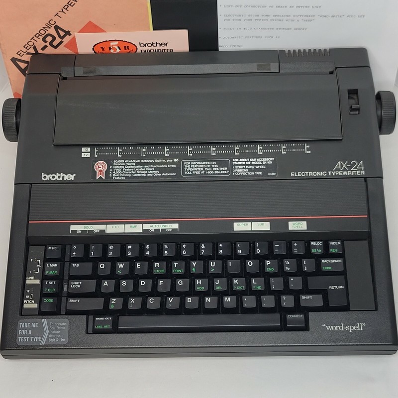 Brother Ax 325 Electronic Typewriter Manual 75+ Pages - Manual Updated 