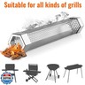 Hexagon Pellet Smoker Tube,12 inch Stainless Steel BBQ Wood Pellet Tube for Cold Smoker,5 Hours of Billowing Smoke-for Any Grill or Smoker,with 2 S Shape Hooks+2 Cleaning Brush (2 pack tube).