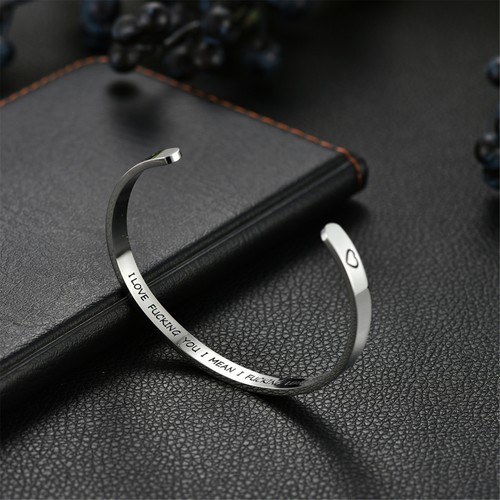Men Women Stainless Steel Bracelet Cuff Bangle Friendship Inspirational Jewelry