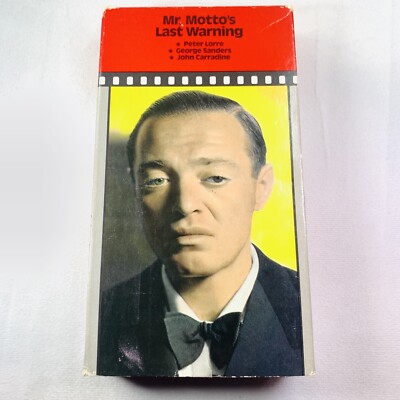 Mr Motos Last Warning VHS Tape Movie Video Treasures Peter Lorre Gangster Vtg