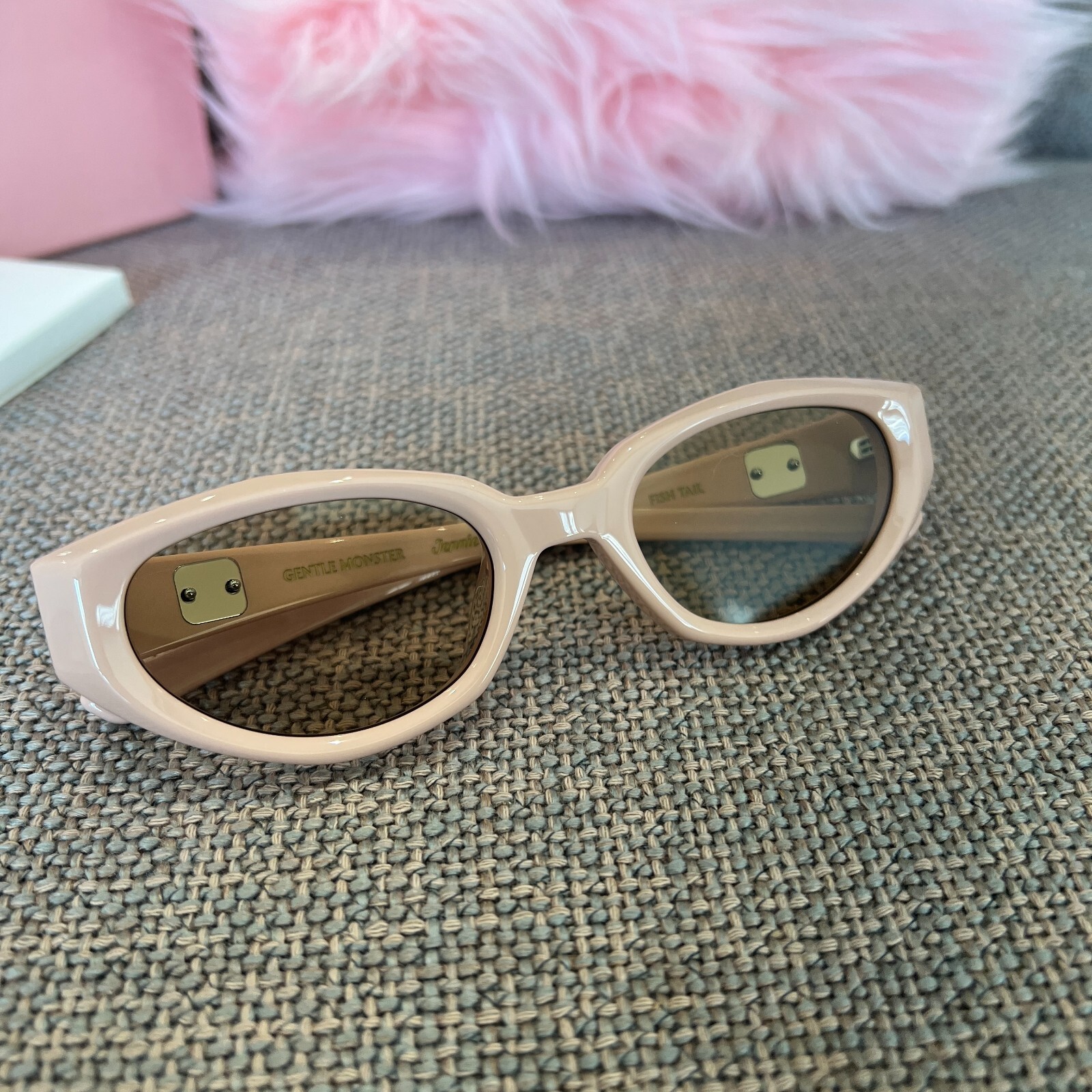 Pre-owned Gentle Monster X Jennie Jentle Salon Fish Tail P7 Pink Brown G2vtmnfx1wxt In Pink/brown
