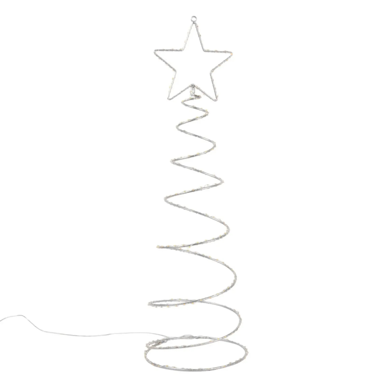 Albero Di Natale Spirale Sagoma Con Led Luce Bianca 60cm Decorazione Natale sus