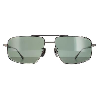 Pre-owned Chopard Sunglasses Schf21m 568p Total Shiny Gunmetal Gray Green Polarized